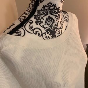 NWT Marled Boatneck Top with Button Accent on Side